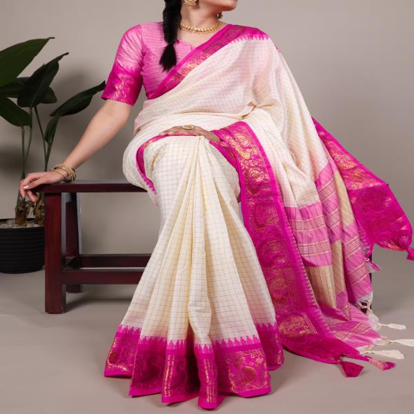 poly cotton saree