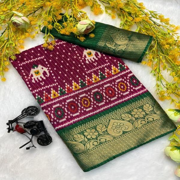 Party wear Kalamkari Saree